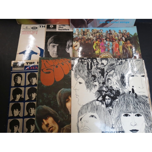 707 - Vinyl - 8 The Beatles LPs to include Please Please Me, For Sale, Revolver, Rubber Soul (sleeve only ... 