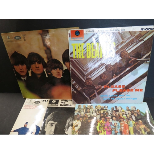 707 - Vinyl - 8 The Beatles LPs to include Please Please Me, For Sale, Revolver, Rubber Soul (sleeve only ... 