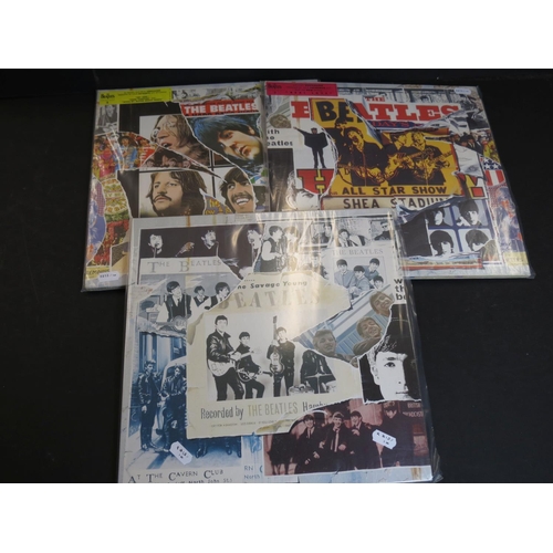 718 - Vinyl - The Beatles Anthology Vol 1,2 & 3.  Each 3LP set in tri-fold sleeves.  Sleeves, inners, viny... 