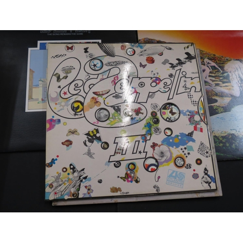 721 - Vinyl - 7 Led Zeppelin LPs to include One (588171) Stereo press with plum Atlantic labels, A1 / B4 m... 