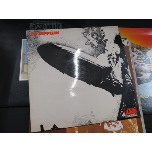 721 - Vinyl - 7 Led Zeppelin LPs to include One (588171) Stereo press with plum Atlantic labels, A1 / B4 m... 