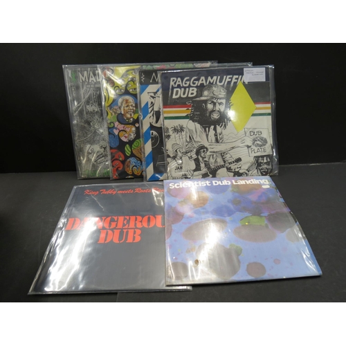 728 - Vinyl - 6 Reggae / Dub albums rarities, to include: Scientist – Dub Landing (Starlight Records – SLD... 