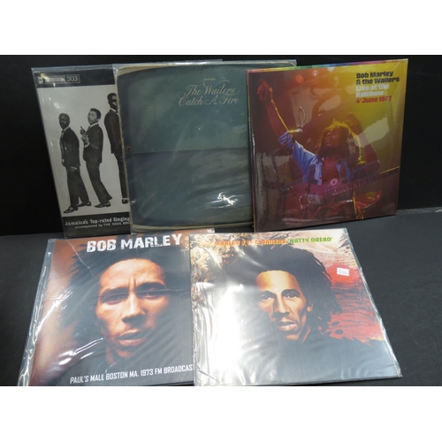 731 - Vinyl - Bob Marley & The Wailers, 5 albums, to include: Catch A Fire (Original UK 1st Pressing, Pink... 