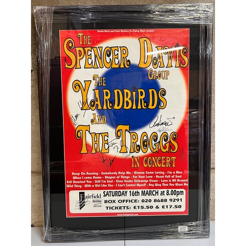 852 - Music Memorabilia & Autographs - The Spencer Davis Group, The Yardbirds and The Troggs concert poste... 