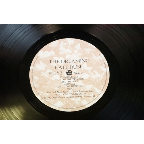 687 - Vinyl & Autograph - Kate Bush The Dreaming (EMC 3419) 'manufacturers property not for sale' sticker ... 