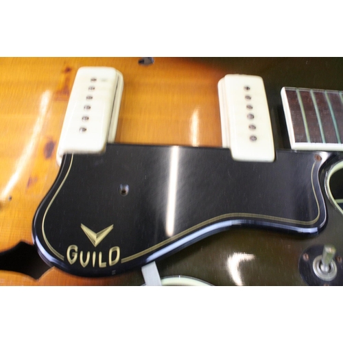 842 - Guitar - A Guild X-175 hollow body guitar.  In need of refurb / restoration.  Serial number 15938.  ... 