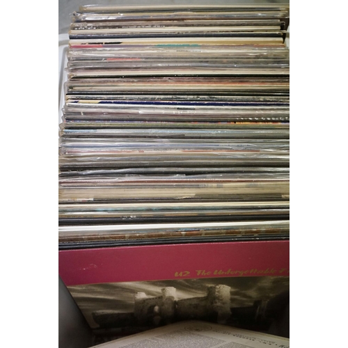 411 - Vinyl - Over 100 mainly rock & pop LPs to include The Beatles, U2, Genesis, Prince, Stray Cats, Eric... 