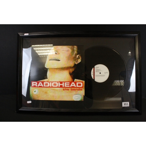 853 - Memorabilia - Two Radiohead LP's each separately framed and glazed as presentations