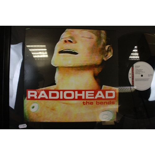 853 - Memorabilia - Two Radiohead LP's each separately framed and glazed as presentations