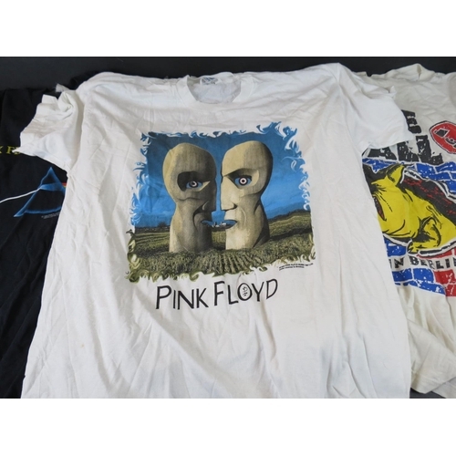 832 - Memorabilia - 7 Pink Floyd & related T-Shirts to include European Tour 1994 (white XL), The Wall Liv... 