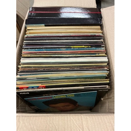 449A - Vinyl - Approx 60 Elvis Presley LPs spanning his career, along with two CD box sets and a cassette b... 