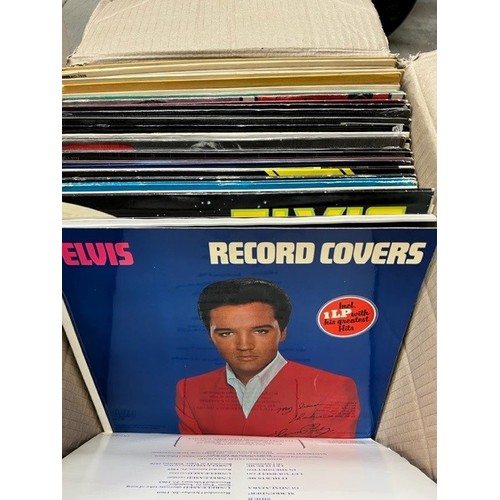 449A - Vinyl - Approx 60 Elvis Presley LPs spanning his career, along with two CD box sets and a cassette b... 