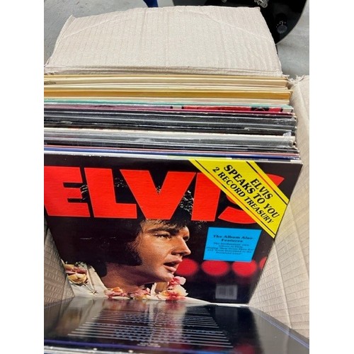 449A - Vinyl - Approx 60 Elvis Presley LPs spanning his career, along with two CD box sets and a cassette b... 