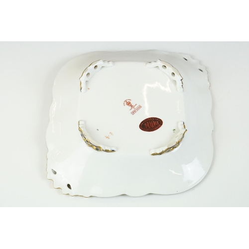 13 - Royal Crown Derby Imari pattern twin-handled footed dish, pattern no. 1128, 27.5cm long, together wi... 