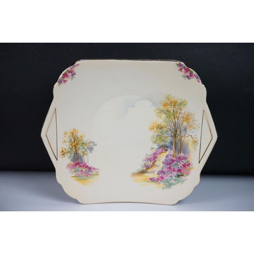16 - Shelley ' Englands Charm ' pattern tea set comprising 6 tea cups & saucers, 6 tea plates, milk jug, ... 
