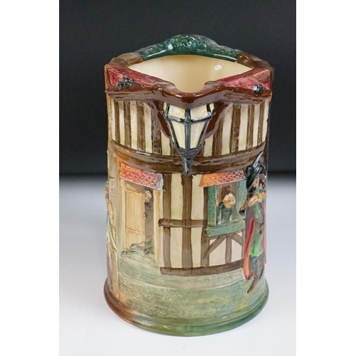 51 - Royal Doulton ltd edn ' The Pied Piper of Hamelin Jug ', designed by Noke & Fenton, of cylindrical f... 