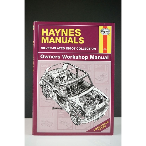 187 - Haynes Manuals ' Owners Workshop Manual ' Silver Plated Ingot Collection, limited edition, comprisin... 