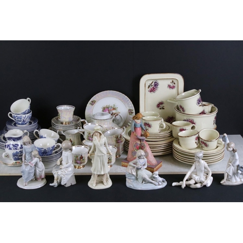 41 - Large quantity of mixed ceramics to include a Chodziez of Poland mid 20th century iridescent lustre ... 