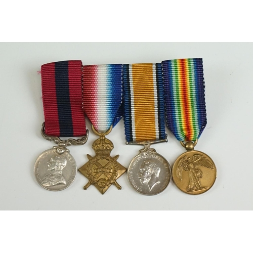 11 - A British Military World War One Miniature Medal Group Of Four To Include The Great War Of Civilisat... 