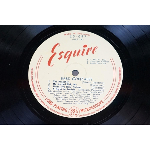 278 - Vinyl - Jazz / Bop - 5 original UK Pressing albums on Esquire Records, to include: Babs Gonzales - V... 