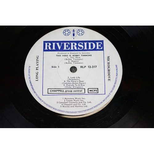 279 - Vinyl - Jazz / Bop - 4 original UK Pressing albums on Riverside Records, to include: Bobby Timmons -... 