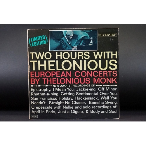 258 - Vinyl - Jazz / Hard Bop - 8 albums by Thelonious Monk, to include:  Two Hours With Thelonious (US do... 