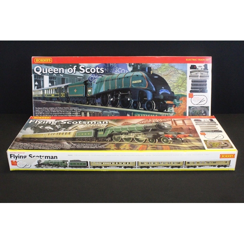 16 - Two boxed Hornby OO gauge electric train sets to include R1024 Queen of Scots with Golden Plover loc... 