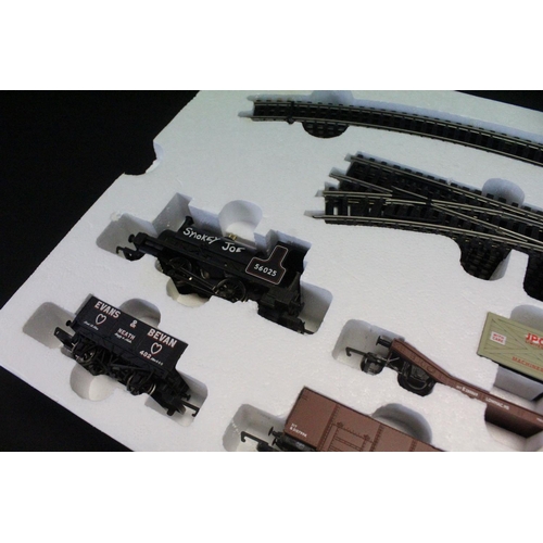 17 - Four boxed Hornby OO gauge electric train sets to include R1032 Mainline Steam, R1020 Irish freight ... 