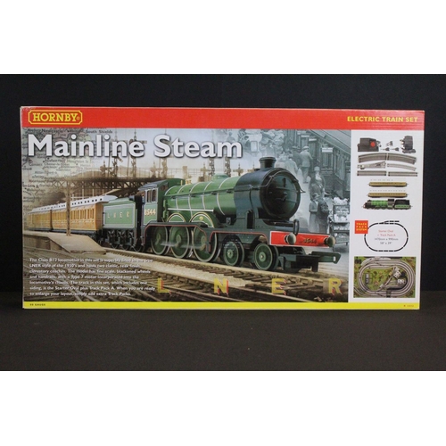 17 - Four boxed Hornby OO gauge electric train sets to include R1032 Mainline Steam, R1020 Irish freight ... 