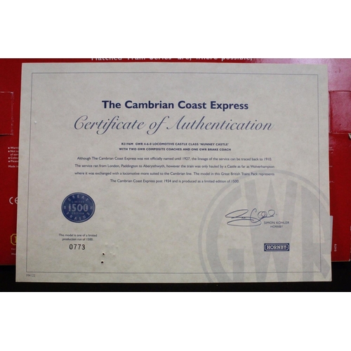20 - Boxed ltd edn Hornby OO gauge R2196M The Cambrian Coast Express Train Pack complete with Nunney Cast... 