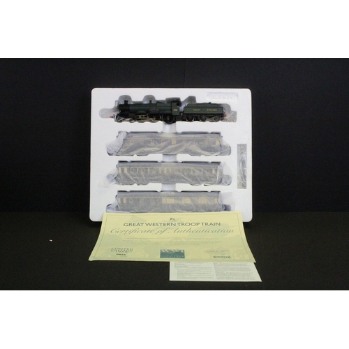 27 - Boxed ltd edn Hornby OO gauge R3219 Great Western Troop Train Pack, complete with certificate