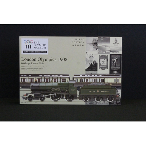 30 - Boxed ltd edn Hornby OO gauge R2980 GWR London Olympics 1908 Train Pack, complete with certificate