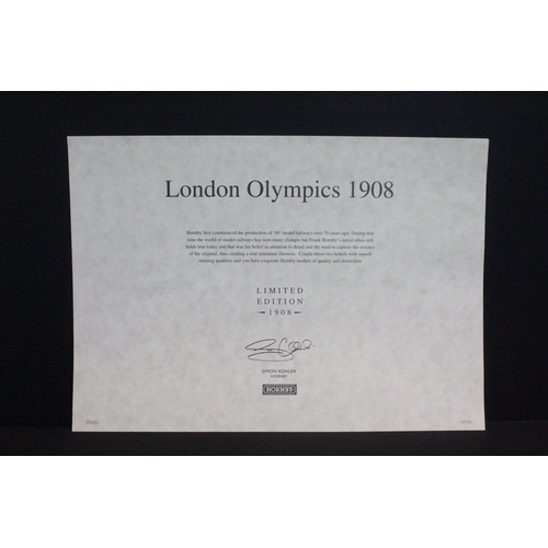 30 - Boxed ltd edn Hornby OO gauge R2980 GWR London Olympics 1908 Train Pack, complete with certificate