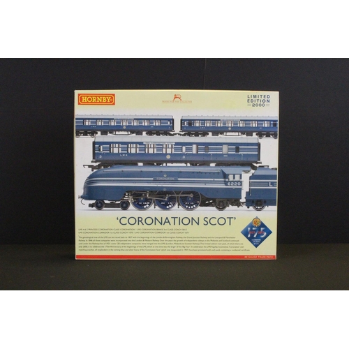 32 - Boxed ltd edn Hornby OO gauge R3092 Coronation Scot Train Pack, complete with certificate