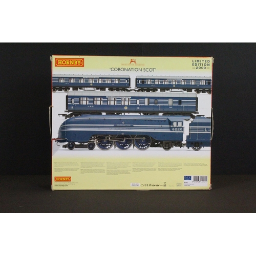 32 - Boxed ltd edn Hornby OO gauge R3092 Coronation Scot Train Pack, complete with certificate