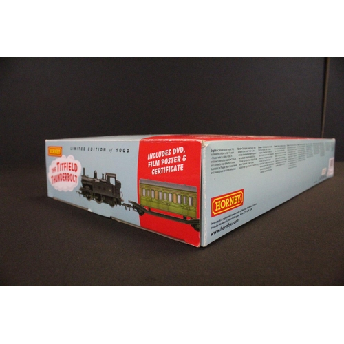 39 - Boxed ltd edn Hornby OO gauge The Titfield Thunderbolt locomotive, complete with poster & DVD