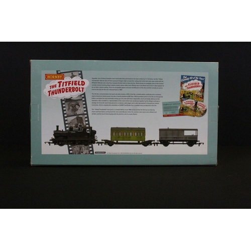 39 - Boxed ltd edn Hornby OO gauge The Titfield Thunderbolt locomotive, complete with poster & DVD