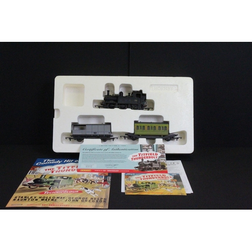 39 - Boxed ltd edn Hornby OO gauge The Titfield Thunderbolt locomotive, complete with poster & DVD