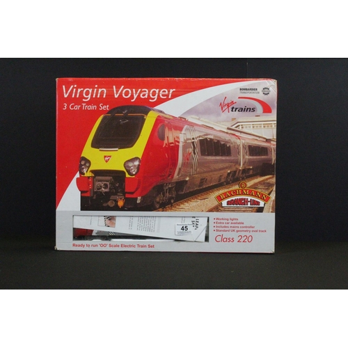 45 - Boxed Bachmann OO gauge 30-601 Virgin Voyager Set 3 Car Train Set, contains 3 cars, track & paperwor... 
