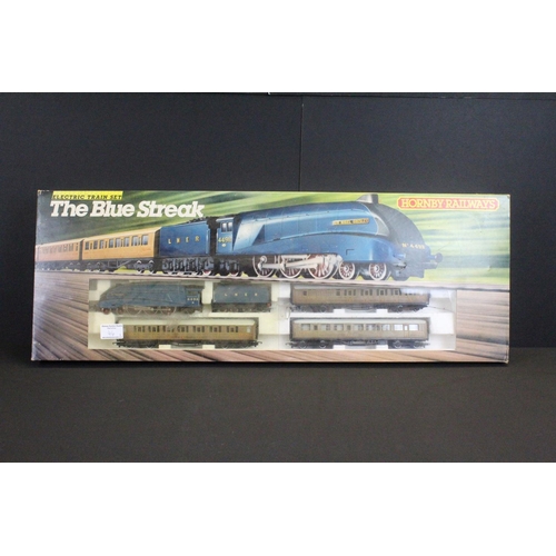 46 - Three boxed Hornby OO gauge train sets to include R671 Country Local, R682 The Blue Streak and R836 ... 