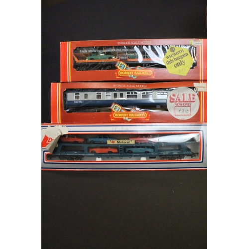 72 - 14 Boxed OO gauge items of rolling stock to include 13 x Hornby featuring R6355 BR Standard GUV RES,... 