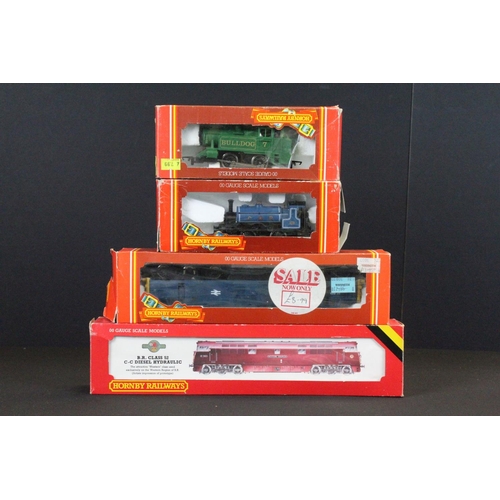 100 - Four boxed Hornby OO gauge locomotives to include R369 BR Class 37 Diesel Blue Livery, R256 0-4-0 Lo... 