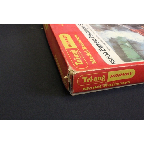 50 - Three boxed Triang Hornby OO gauge train sets to include R508 Flying Scotsman, RS608 Flying Scotsman... 