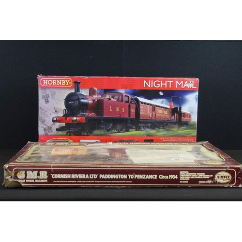 51 - Two boxed OO gauge train sets to include Hornby R1144 Night Mail and Airfix GMR Cornish Riviera Padd... 