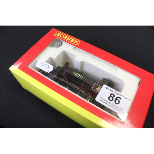 86 - Six boxed Hornby OO gauge locomotives to include R3292 BR Black 0-4-0 Collector Club Loco 2014, R259... 