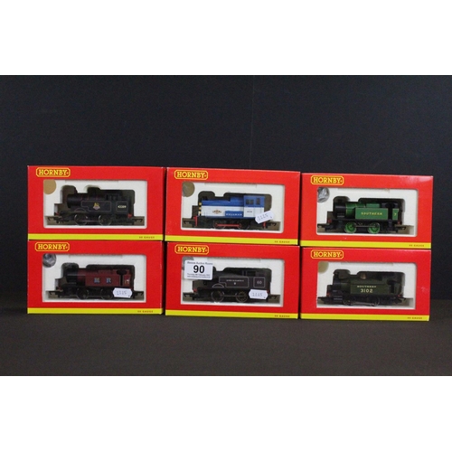 90 - Six boxed Hornby OO gauge locomotives to include R2439 Southern 0-4-0T Industrial Locomotive 7, R287... 