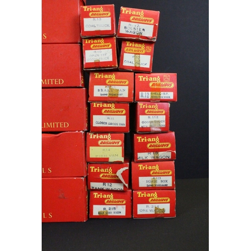 96 - Around 40 boxed Triang OO gauge items of rolling stock to include R214, R227, R158, R28, R11, R18 et... 