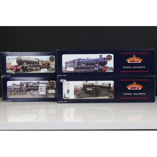 171 - Four boxed Bachmann Blue Riband OO gauge locomotives to include 32950 Standard Class 4MT 2-6-0 76053... 