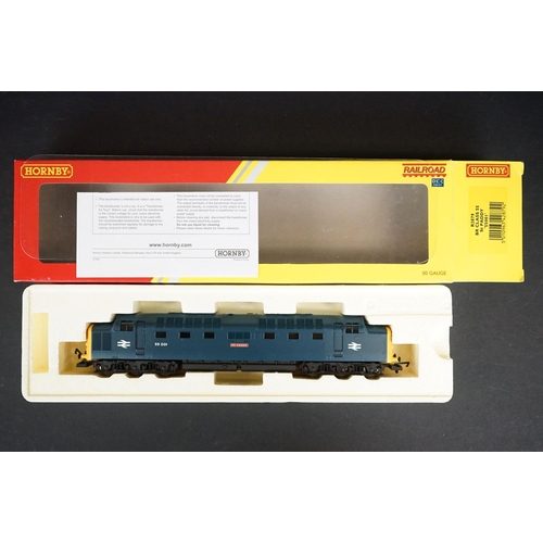 9 - Four boxed Hornby OO gauge Railroad locomotives to include R2879 BR Class 55 St Paddy 55001, R2674 L... 