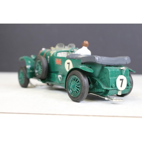 1356 - Boxed Triang Scalextric Vintage Car Racing MM / C64 Bentley in green with driver slot car, appears i... 